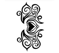 2pcs Tribal Totems Black Fake Tattoos Waterproof Temporary Stickersr Art Temporary Tattoo(004)
