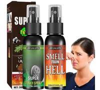 2PCS Tricky Liquid Fart Spray,Fart Spray Pranks for Liquid Spray,Stink Spray Pranks for Liquid Spray,Interesting Stinky Spray,Tricky Liquid Fart Spray Set,Liq/uid Fa/rt Spray for Pra/nks(He/ll&Bomb)