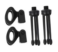 2pcs Tripod Mini Desktop Stand Guitar Holder Stand Webcam USB Mic Bracket Universal Mic Holder Audio Accessory Black Plastic Generic