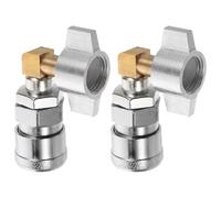 2pcs Truck Air Duster Quick Connect Coupler Alloy Elbow Valve