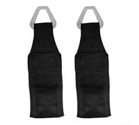 2PCS Truck Bed Anchor Tie Down Ratchet Straps Secure Cargo with Scratch Locking Pocket Heavy Duty Polyester Webbing