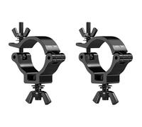 2PCS Truss Clamp Stage Lights Clamps Heavy Duty Aluminum Alloy O-Clamp Fit for 48-52mm OD Tubes Half Coupler Load Bear 100KG for Stage light Moving head Par Light Spotlight Hooks