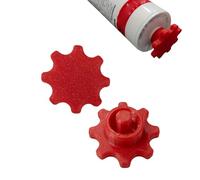2PCS Tube Nozzle Cap Covers Red Silicone Tube End Caps for Sealant Gun Nozzles and Sealant Tool Accessories, Reusable Plastic Cap for Silicone Tube and Caulk Storage in Home or Workshop