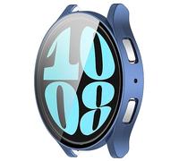 [2PCS] Tucana Series Case Compatible for Samsung Galaxy Watch 6 (40MM, 2023) Shock-Proof and Shatter-Resistant Hard PC Case with Tempered Glass Screen Protector (40MM, Blue)