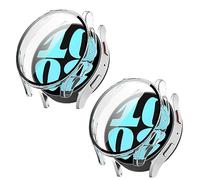 [2PCS] Tucana Series Case Compatible for Samsung Galaxy Watch 6 (44MM, 2023) Shock-Proof and Shatter-Resistant Hard PC Case with Tempered Glass Screen Protector (44mm, Clear)