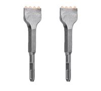 2pcs Tuckpointing Mortar Raking Bit, 40 x 160mm Square Shank Brick Removing Bit 4 Tips Spade Scraping Chisel for Concrete Tile Masonry