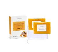 2PCS Turmeric Lemon Soap, Hyaluronic Acid for Deep Cleansing, Moisturizing Body&Face, Handmade Kojic Acid And Turmeric Soap Bar, for Deep Cleaning Moisturizing Erase Fine Lines, Firming