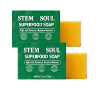 2pcs Turmeric Soap Bar, 100g Natural Lemon & Turmeric Soap Bar for Dark Spots, Turmeric Lemon Cleansing Soap for Face Body Deeply Moisturizing, Suitable Dry And Oily Skin