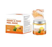2PCS Turmeric Vitamin C Hand and Foot Peel Off Face Mask, Intense Hydration and Nourishing Care for Soft Hands, Moisturizing Nourishing Exfoliating Hand Film Hands,for Extra Dry & Rough Skin(60G)