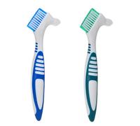 2Pcs Turtle Cleaning Brush Mini Double-Sided Cleaning Brush Tortoise Accessories for Turtle Shell Fish Tank (1Pcs Blue+1Pcs Green)