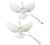 2PCS Turtle Dove Friendship Ornament Set - Handcrafted Resin White Dove Figurines, Christmas Tree & Home Decor Gift for Holiday Season