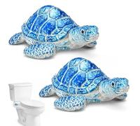 2Pcs Turtle Toilet Bolt Covers, Decorative Toilet Caps for Bathroom Decor, Bathroom Decor Coastal Home Beach House Enhancement, Easy Installation Toilet Screw Cover Caps