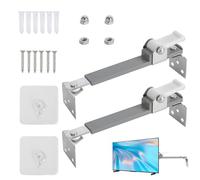 2Pcs TV Anchors for Baby Proofing, Metal TV Safety Straps Adjustable to Prevent Falling and Anti Tip, Anti Tip TV Strap, Furniture Anchors Kit, No Drill TV Wall Anchor Straps (8.6-14.1inch)