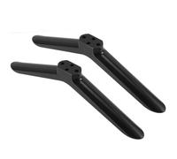 2pcs TV Stand Legs with Base, Black Plastic Pedestal Feet | Universal TV Stand Base, Secure Fit and Stable Support, Easy Installation, Individually Packaged