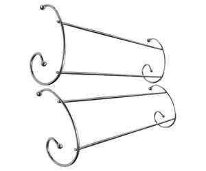 2pcs Twin Rail Radiator Airers 61cm Metal Bar Towel Hanging Dryer Rack Holder