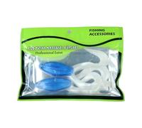 2PCS Twin Tail Fishing Frogs Soft Baits Artificial Lures Swimbait Silicone For Freshwaters Saltwaters Light Weight Artificial Swimbait Small Size