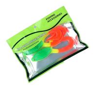 2PCS Twin Tail Soft Frog Silicone Fishing Bait Artificial Swimming Swim Bait Double Tail Soft Frog