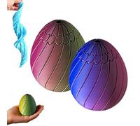 2PCS Twisty Fidget Egg, 3D Printed Slippery Egg Fidget, Easter Egg Toys, Rotating Fidget Puzzle Toy for Stress Relief,Colorful Desk Fidget Toy, Spiral Sensory Spinner, Fidget Toys For Kids Adults (D)