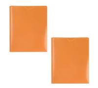 2Pcs Two Pockets File Bag with Prongs Fasteners Water Resistant Letter Size Document Organiser with Clear Front Pocket Report Organiser