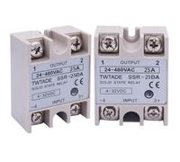 2PCS TWTADE SSR-25 DA 25A 3-32V DC / 24-380V AC SSR Single Phase Solid State Relay ssr-25da