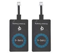 2PCS Type C Wireless Charging Receiver, Qi USB C Wireless Charger Chip, Self-adhesive Sticker Charging Receiver for Mobile Phone