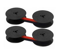 2pcs Typewriter Ribbon compatible with Olivetti, Universal Typewriter Ribbon with Black Red Ink, Typewriter Accessory, Wear-Resistant Fabric, Long-Lasting Performance, Suitable for Vintage Typewriters