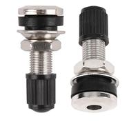 2Pcs Tyre Valve,Tubeless Valve for Schrader, Stainless Steel Tire Tubeless Seal Valves Stem with Dust Caps Universal Car Metal Rubber Replaceable Valves Part Suitable for Bicycle,Motorcycle,Automobile