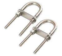 2Pcs U Bolts for Boat Trailer, Stainless Steel Boat Trailer U Bolts, Sturdy Marine Deck Hardware M6x90 Parts