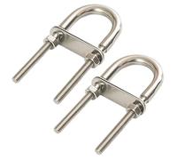 2Pcs U Bolts for Boat Trailer, Stainless Steel Boat Trailer U Bolts, Sturdy Marine Deck Hardware M6x90