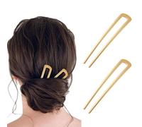 2Pcs U Shaped Hair Pins, Metal Hair Fork, Vintage Hair Sticks, Hair Pins for Buns, French Updo Hair Pins for Women Hair Accessories Hairstyle Chignon Hair Pins Hair Accessories