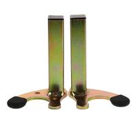 2pcs U-Shaped Motorcycle Rear Wheel Stand Lift Support, Galvanized Iron | Lever Lifting Mechanism for Front Wheel Forks, Compact Storage, Quick Setup for Owners and Mechanics
