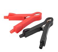 2pcs U58 30a Test Clip Plated Brass Test Terminal Clamp With Abs Red Insulated Electrical Test Clamp For Circuit Testing Work