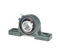 2Pcs UCP201 UCP202 UCP203 UCP204 UCP205 UCP206 UCP207 Pillow Block Bearing Bore 12/15/17/20/25/30mm Bolt Solid Base for Spindle(UCP202 15mm)