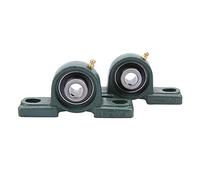 2Pcs UCP202 Pillow Block Bearing Solid Cast Iron Base Ball Mount Self-Alignment Cast Housing OD 40mm ID 15mm