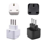 2Pcs Uk To Italy Plug Adapter, Travel Plug Adapter Uk to Italy, Italy Plug Adapter Uk, Uk to 3 Pin Italy Travel Adaptor Converter, for Uk to Italy Chile Ethiopia (Black White)
