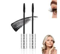 2PCS Ultimate Length & Curl Mascara Set, for Middle Older Women Waterproof, 2025 New Volumising & Lengthening Mascara for Thinning,Long Lasting 36H Lift, Smudge-proof,Gentle on Sensitive Eyes (Black)