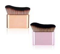 2Pcs Ultimate Tanning Body Brush, Self Tan Blending Brush,Tanning Brushs for Body Leg Makeup (Rose Gold,Rose Powder)