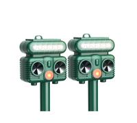 2PCS Ultrasonic Cat Dog Repellent Outdoor Waterproof Solar Animal Repellent Motion Detection for Deer Rabbit Mouse