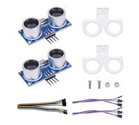 2pcs Ultrasonic Module HC-SR04 Distance Sensor with 2pcs Mounting Bracket for Arduino Uno R3 Mega 2560 Nano Raspberry Pi 3 Smart Robotics Projects