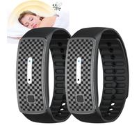 2pcs Ultrasonic Mosquito Repellent Bracelet,Moskito Pro Bracelet,Anti Mosquito Bracelet,Mosquito Bracelets for Adults,Waterproof Bug Repellent Bands,Anti Insect Wristband Repellent (Blcak)