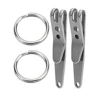 2pcs UltraTac Deep Carry Pocket Clip Size L, Multi-Purpose Pocket Suspension Clip for Keys, Flashlights, Knives - Stainless Steel