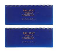 2pcs Undated Weekly Desk Planner Notepad with Horizontal Layout