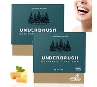 2PCS Underbrush Remineralizing Chewing Gum,Mastic Mints Teeth Cleaning Gum,Sugar Free Chewing Gum Bulk, Organic Portable Teeth Cleaning Gum,Mint Gum Freshen Breath,Remi/neralising #Frankincense