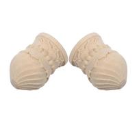2pcs Unfinished Pineapple Wood Finials for Dowel Rods, Vintage Decor | Smooth Unfinished Surface, Ready to Paint, Classic European Style, for Furniture Makers and DIY Enthusiasts