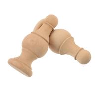 2pcs Unfinished Wooden Post Finial with Ball Top for Garden Posts | Roman Column Style, Crack Resistant Detailing, Secure Mounting, Fits Multiple Post Sizes for Pavilions and Furniture