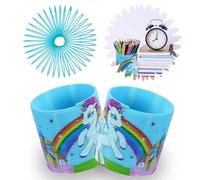 2Pcs Unicorn Magic Spring Toy, Rainbow Coil, Summer Kids Christmas Party Bag Fillers, Springy Fun, 6.5cm