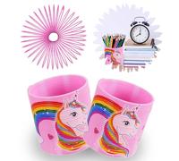2Pcs Unicorn Magic Spring Toy, Rainbow Slinky, Summer Kids Christmas Stocking Fillers, Fun for Kids, 6.5cm