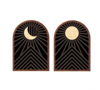 2Pcs Unique Wooden Wall Art for Home Decoration with Modern Bohemian Flair (MZ914)