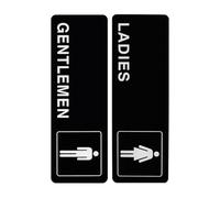2pcs Unisex Bathroom Sign Acrylic Door Plaque for Identity Guidance | Easy to Read Black Creative Simple Elegant Style, Suitable for Shopping Centers and Hotels