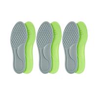 2pcs Unisex Memory Foam Orthopedic Insoles Deodorizing Insole Shoes Sports Absorbs Sweat Soft Shoe Accessories(Grey 3pairs,45-46)